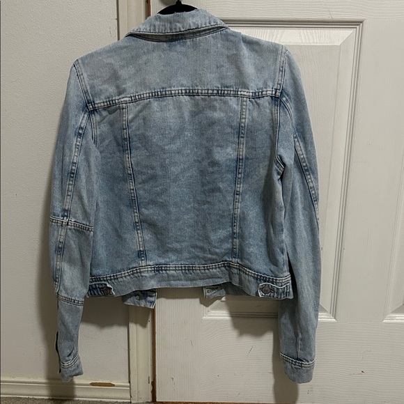 Free People Light Blue Distressed Denim Jacket - Picture 4 of 4